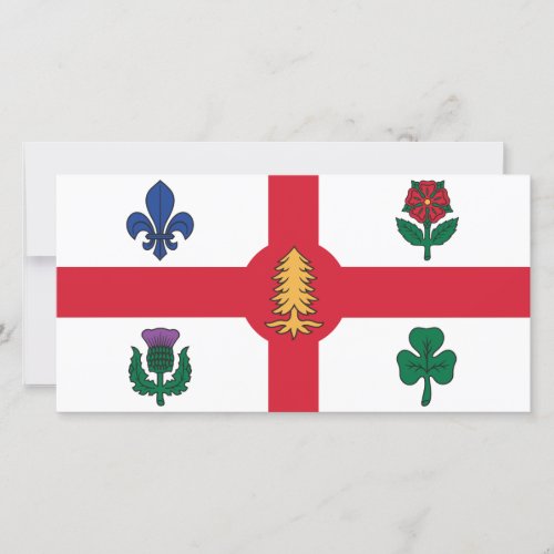 Flag of Montreal Quebec Canada Card