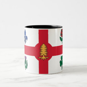 Flag of Montreal (Quebec, Canada) Two-Tone Coffee Mug