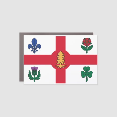 Flag of Montreal Quebec Car Magnet