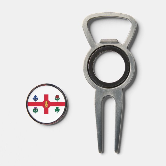 Flag of Montreal, Quebec  Divot Tool (Front (Open))