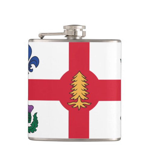Flag of Montreal Quebec Flask