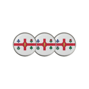 Flag of Montreal, Quebec Golf Ball Marker