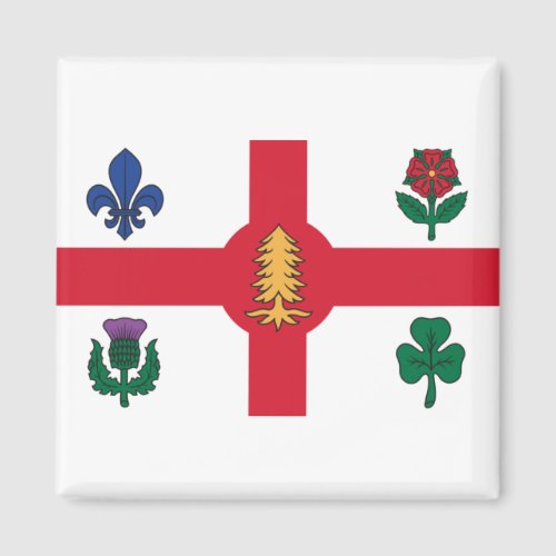 Flag of Montreal Quebec Magnet