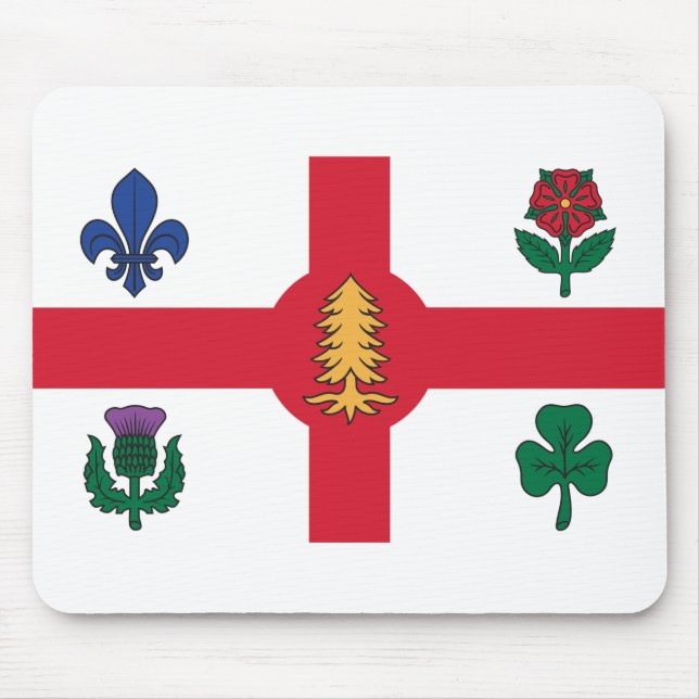 Flag of Montreal, Quebec Mouse Pad (Front)