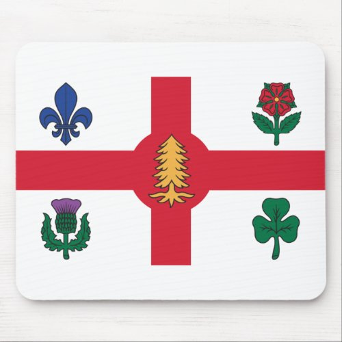 Flag of Montreal Quebec Mouse Pad