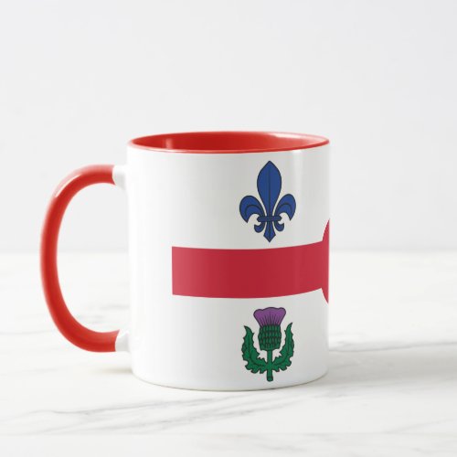 Flag of Montreal Quebec Mug