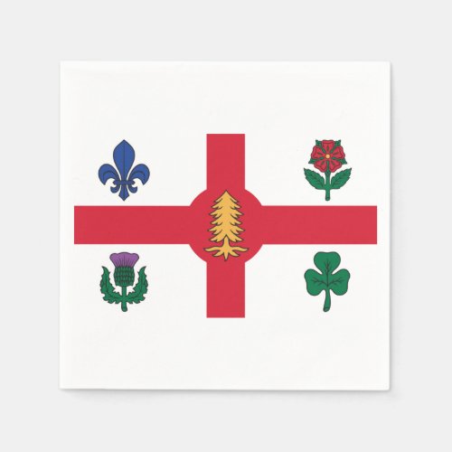 Flag of Montreal Quebec Napkins