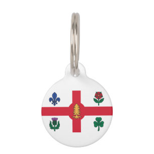 Flag of Montreal, Quebec Pet ID Tag