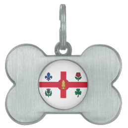 Flag of Montreal, Quebec Pet ID Tag