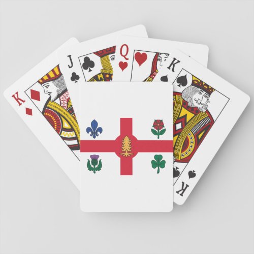 Flag of Montreal Quebec Poker Cards