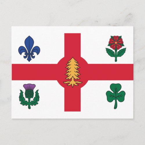 Flag of Montreal Quebec Postcard