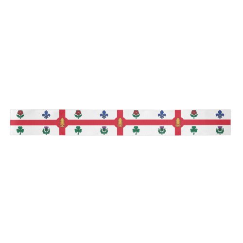 Flag of Montreal Quebec Satin Ribbon