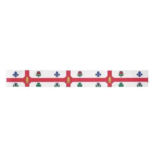 Flag of Montreal Quebec Satin Ribbon