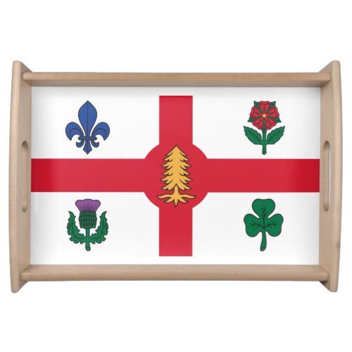 Flag of Montreal Quebec Serving Tray