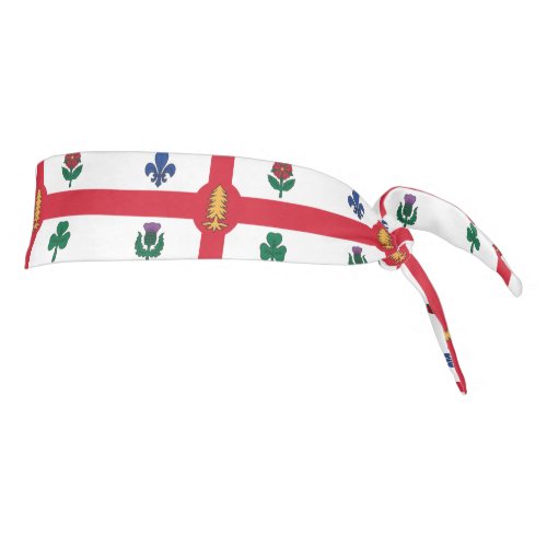 Flag of Montreal Quebec Tie Headband