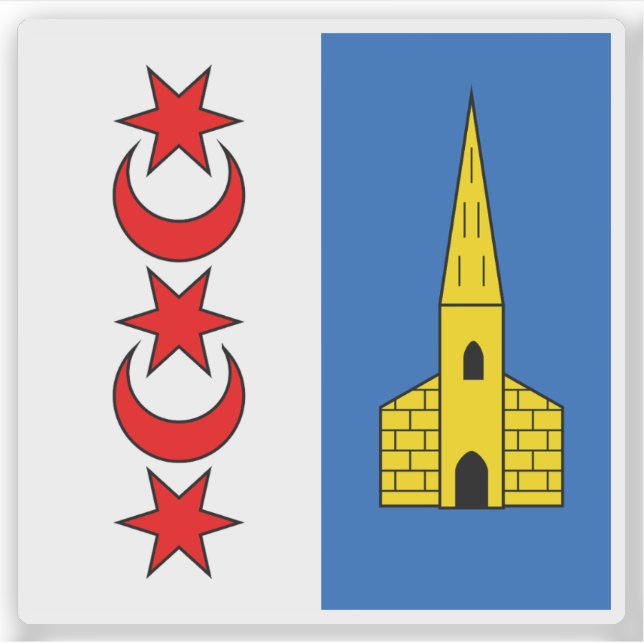 Flag of Montreux, Switzerland Sticker (Front)