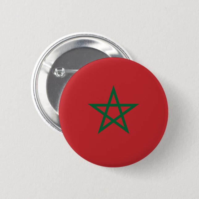 Flag of Morocco Button (Front & Back)