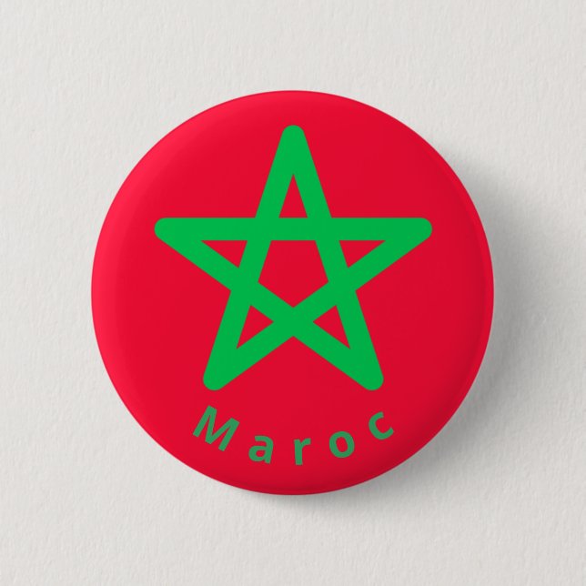 Flag of Morocco Button (Front)