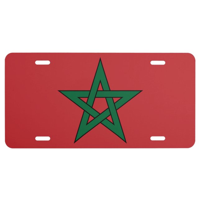 Flag of Morocco License Plate (Front)