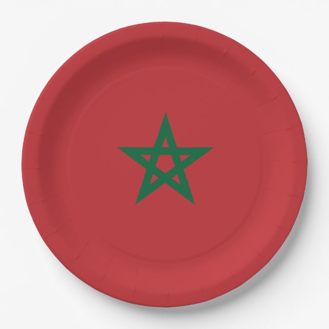 Flag of Morocco Paper Plates (Front)