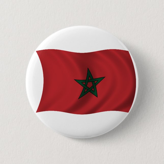 Flag of Morocco Pinback Button (Front)
