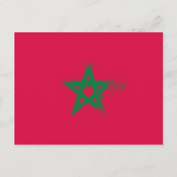 Flag Of Morocco Postcard by flagshack at Zazzle
