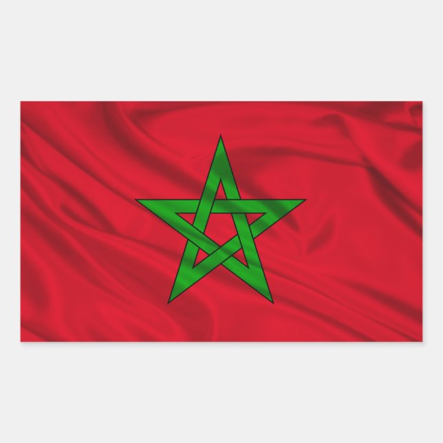 Flag of Morocco Rectangular Sticker (Front)