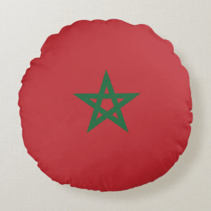 Flag of Morocco Round Pillow