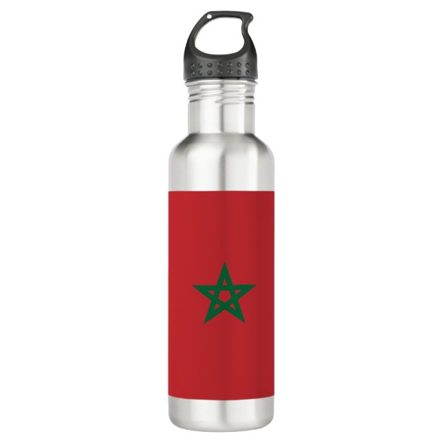 Flag of Morocco Stainless Steel Water Bottle (Front)