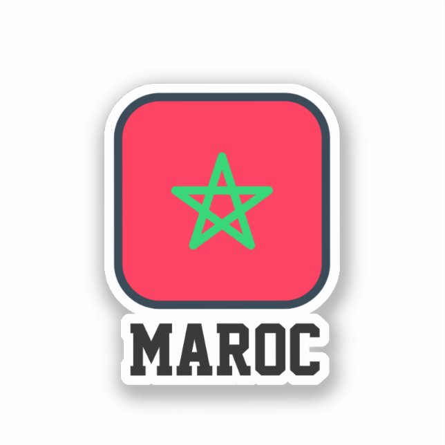 Flag of Morocco Sticker (Front)