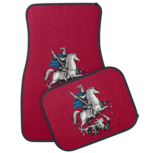 Flag of Moscow (Russian Capital City) Car Floor Mat (Set)