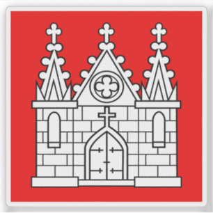 Flag of Moutier, Switzerland Sticker