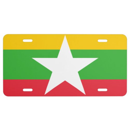 Flag of Myanmar License Plate