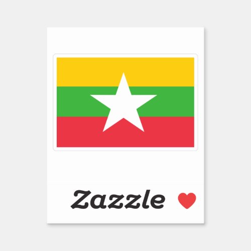 Flag of Myanmar  Sticker