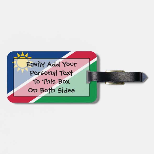 Flag of Namibia Easy ID Personal Luggage Tag (Back Horizontal)
