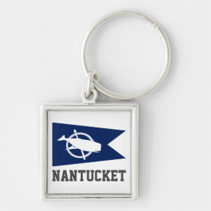Flag of Nantucket, Massachusetts Keychain