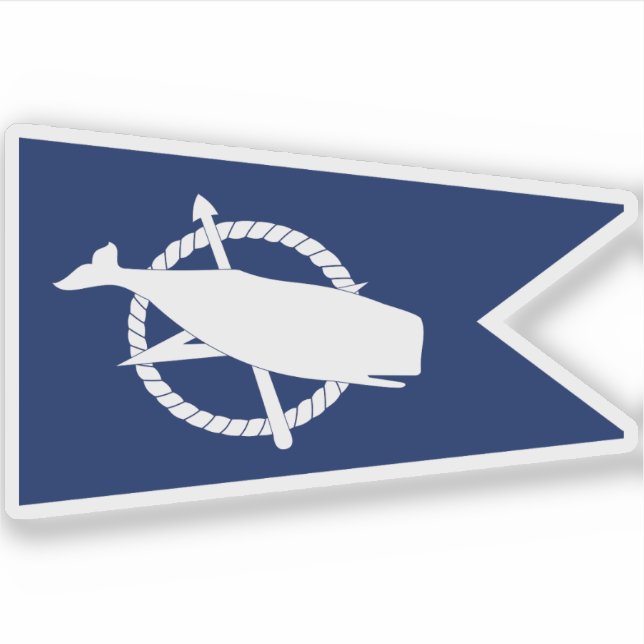 Flag of Nantucket, Massachusetts  Sticker (Front)