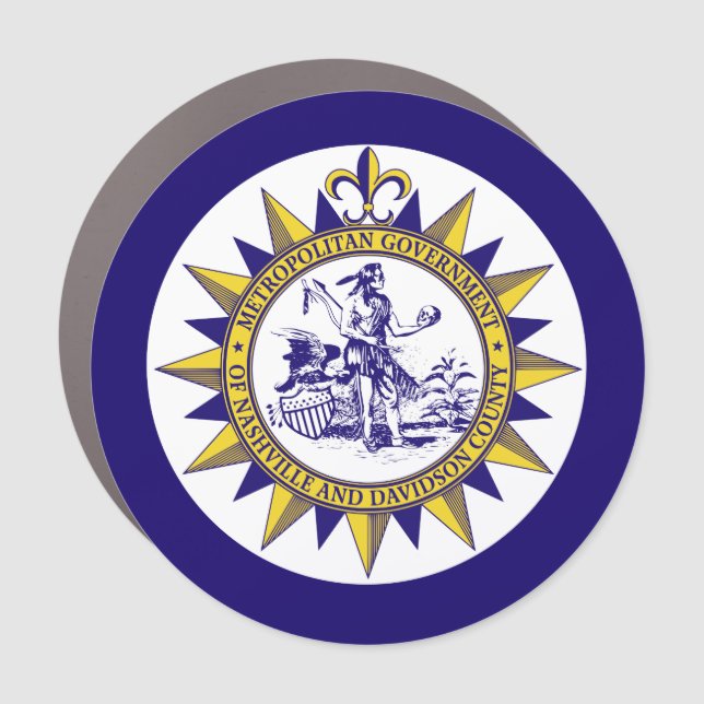 Flag of Nashville, Tennessee Car Magnet (Front)