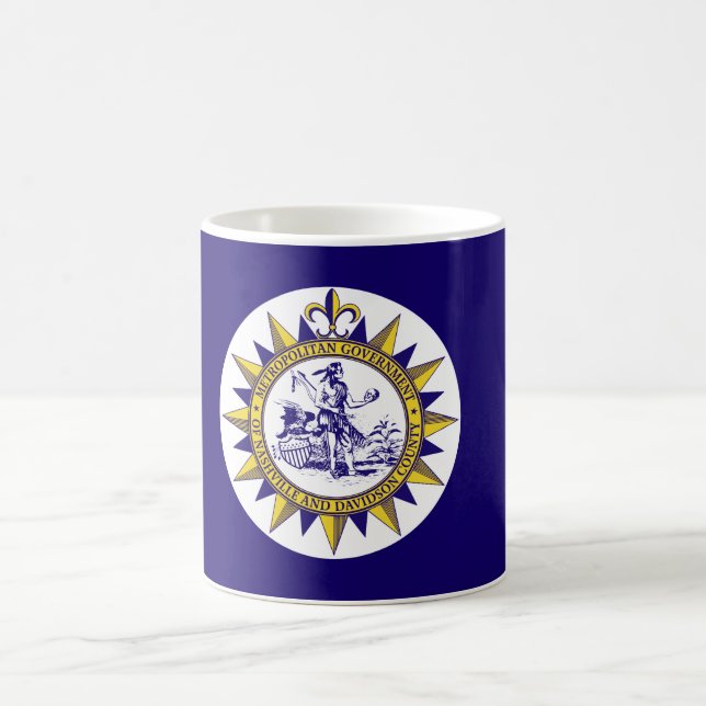 Flag of Nashville, Tennessee Coffee Mug (Center)