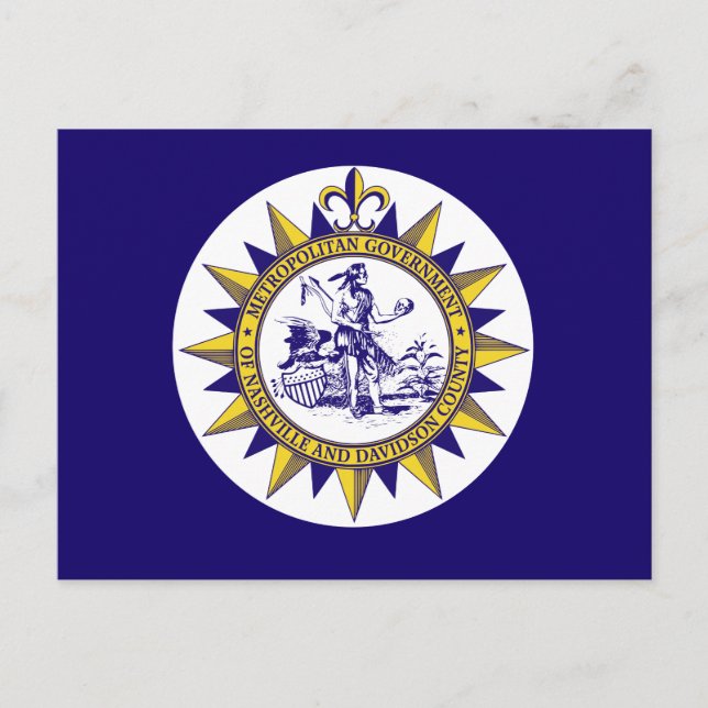 Flag of Nashville, Tennessee Postcard (Front)