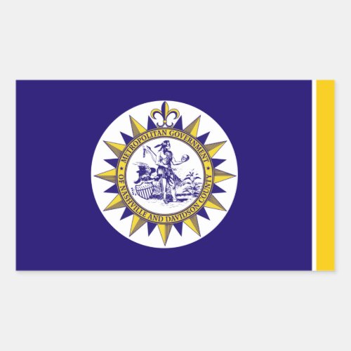 Flag of Nashville Tennessee Rectangular Sticker