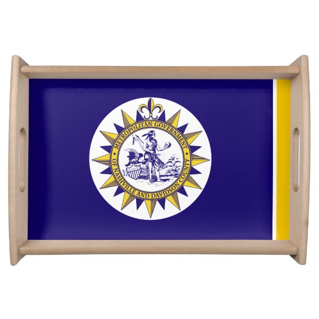 Flag of Nashville, Tennessee Serving Tray (Front)