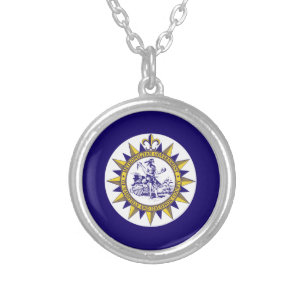 Flag of Nashville, Tennessee Silver Plated Necklac Necklace