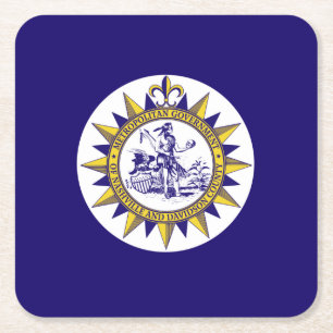 Flag of Nashville, Tennessee Square Paper Coaster