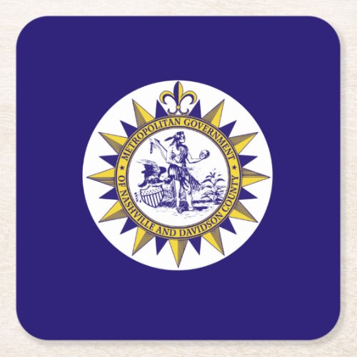 Flag of Nashville Tennessee Square Paper Coaster