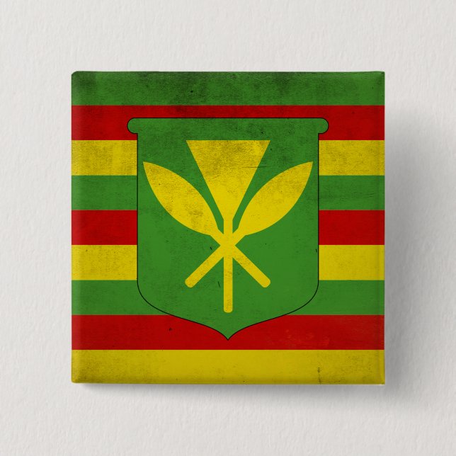 Flag of Native Hawaiians Button (Front)