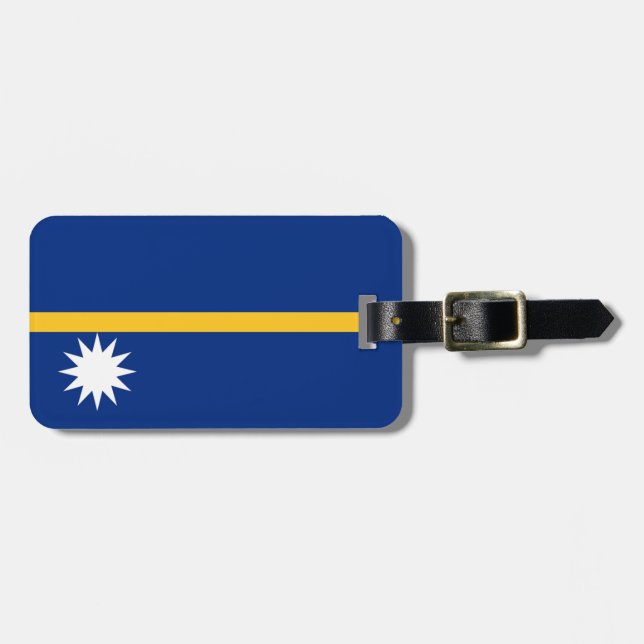 Flag of Nauru Easy ID Personal Luggage Tag (Front Horizontal)