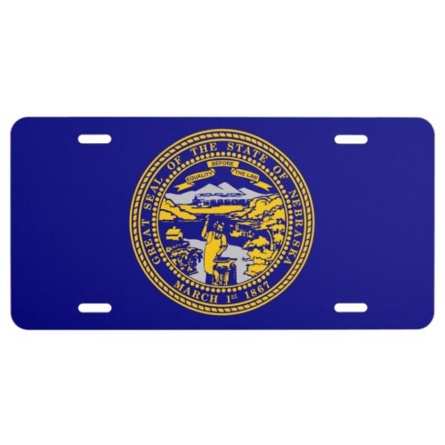 Flag of Nebraska License Plate