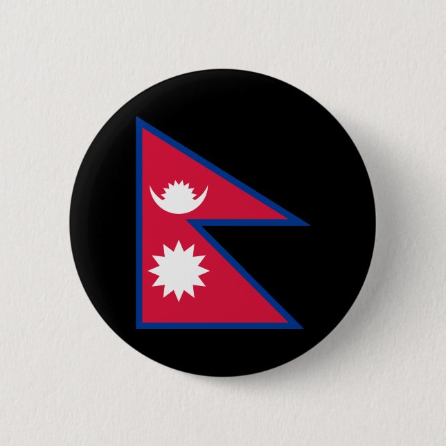 Flag of Nepal Button (Front)
