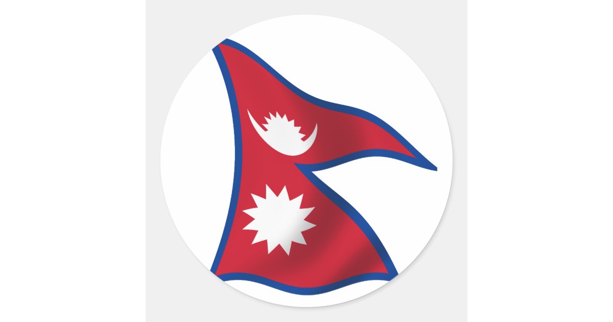Flag of Nepal Classic Round Sticker Zazzle